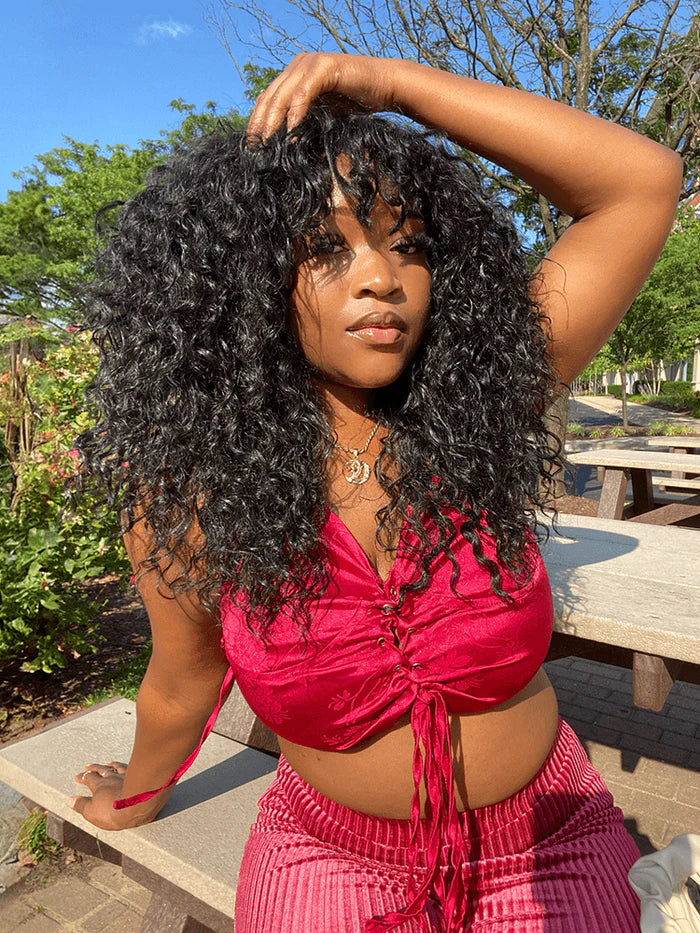 Wavella™ – Viral Bang Wig for Effortless Curls
