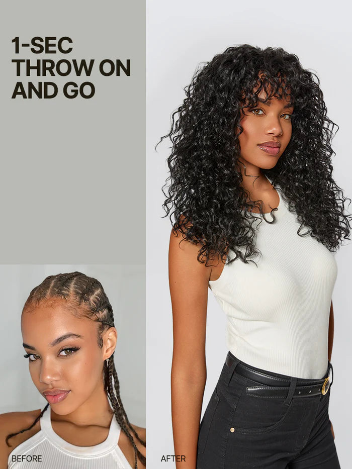Wavella™ – Viral Bang Wig for Effortless Curls