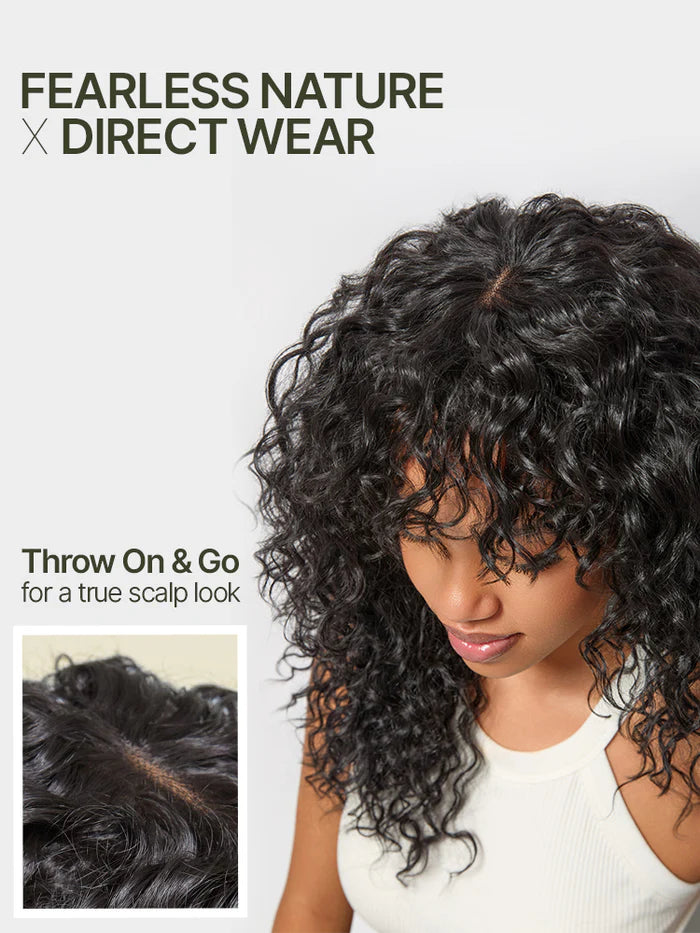 Wavella™ – Viral Bang Wig for Effortless Curls