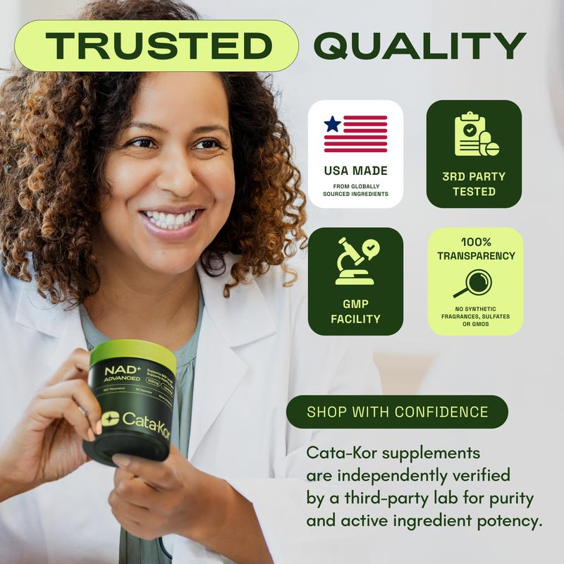 CATA-KOR NAD+ ADVANCED - NAD SUPPLEMENT WITH RESVERATROL