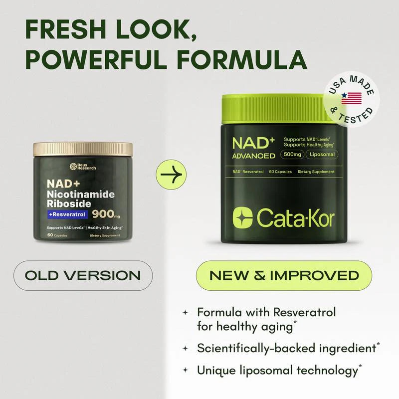 CATA-KOR NAD+ ADVANCED - NAD SUPPLEMENT WITH RESVERATROL